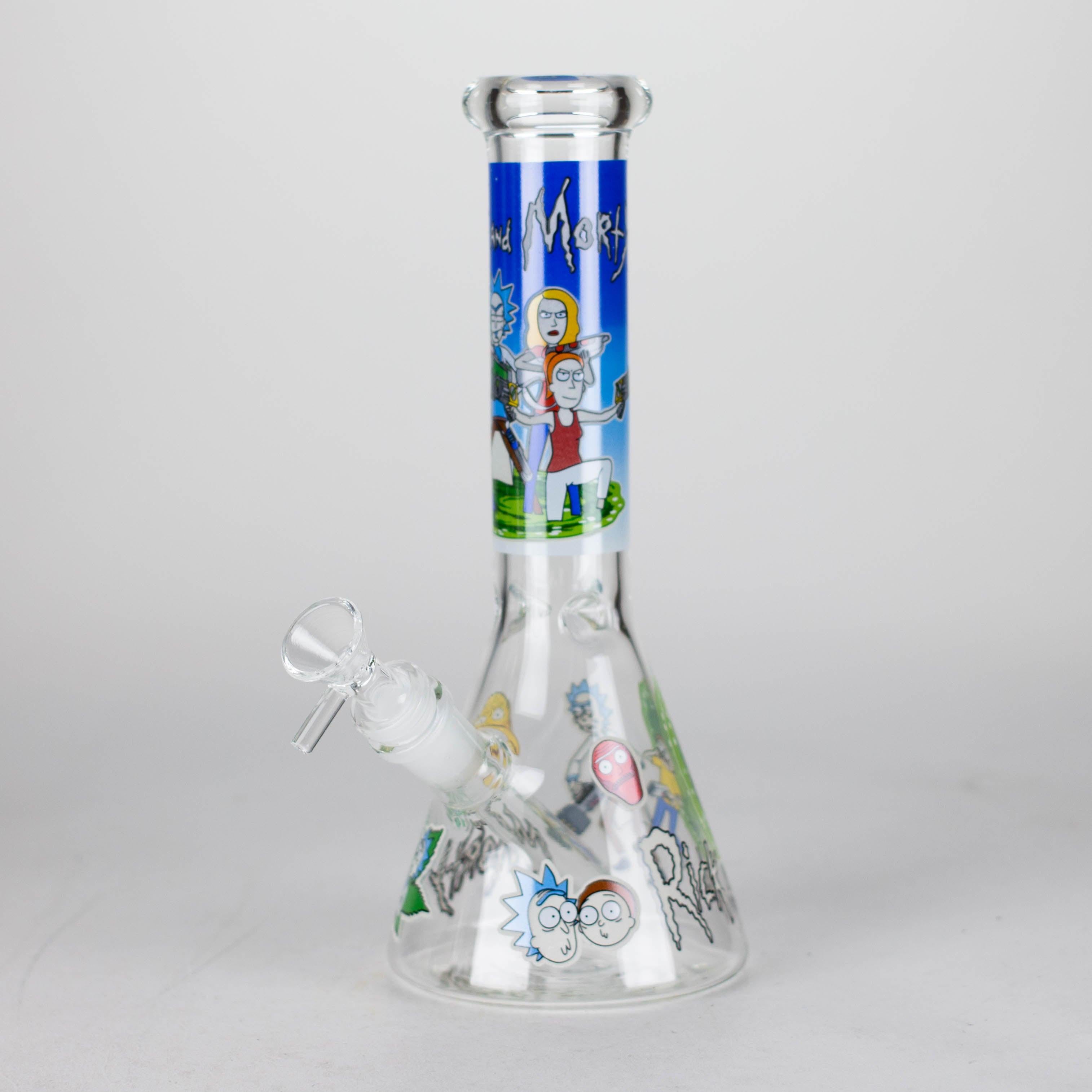 10" Cartoon Designs Glow In The Dark beaker bong In the Box [PIP302]
