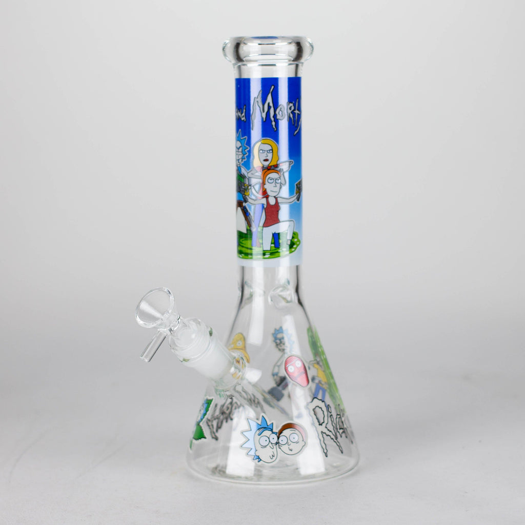 10" Cartoon Designs Glow In The Dark beaker bong In the Box [PIP302]