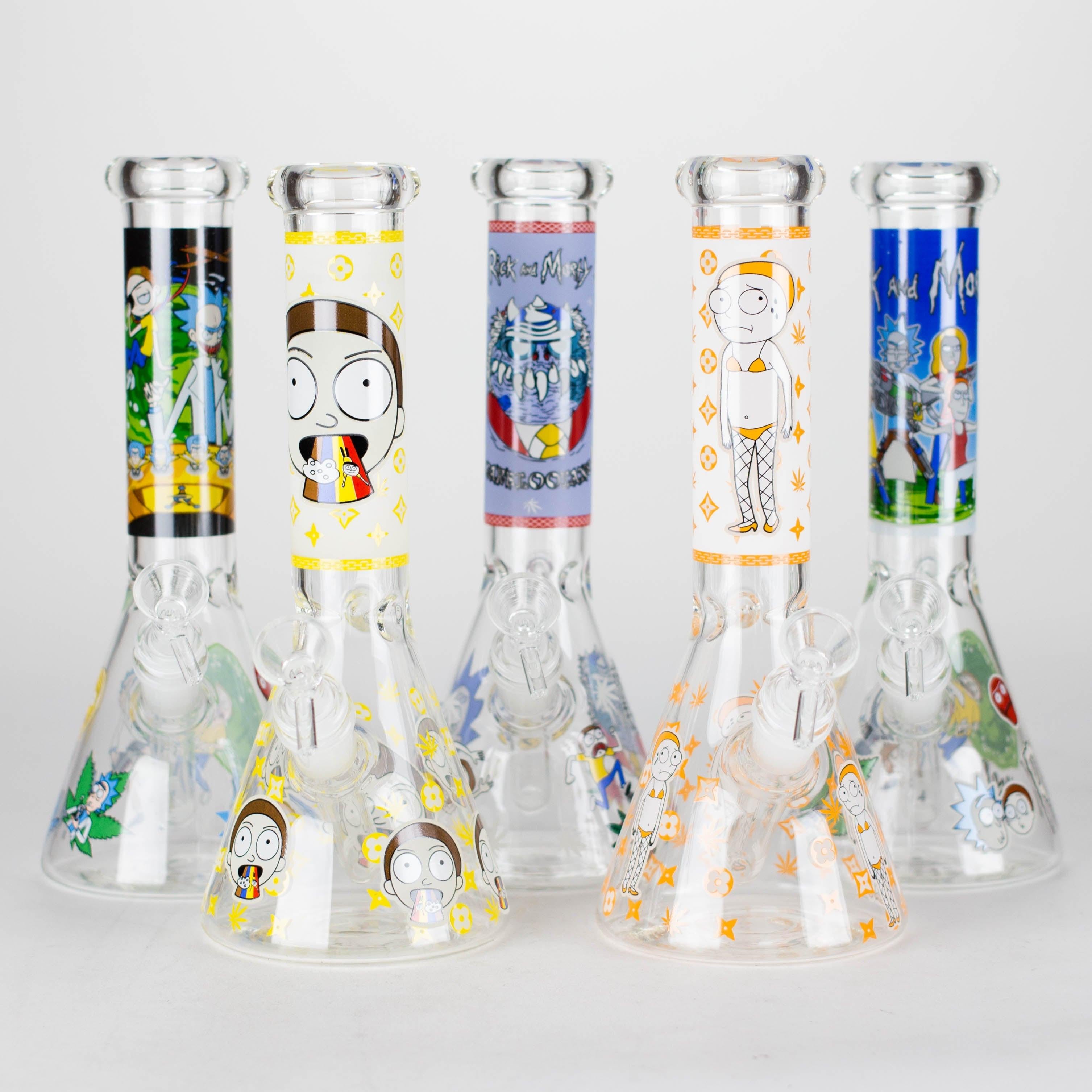 10" Cartoon Designs Glow In The Dark beaker bong In the Box [PIP302] Main image