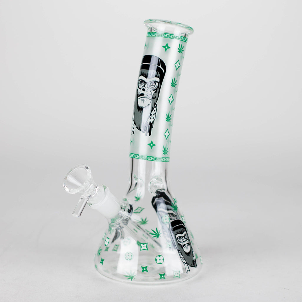 8.5" Gorilla Designs Glow In The Dark beaker bong In the Box [PIP301]