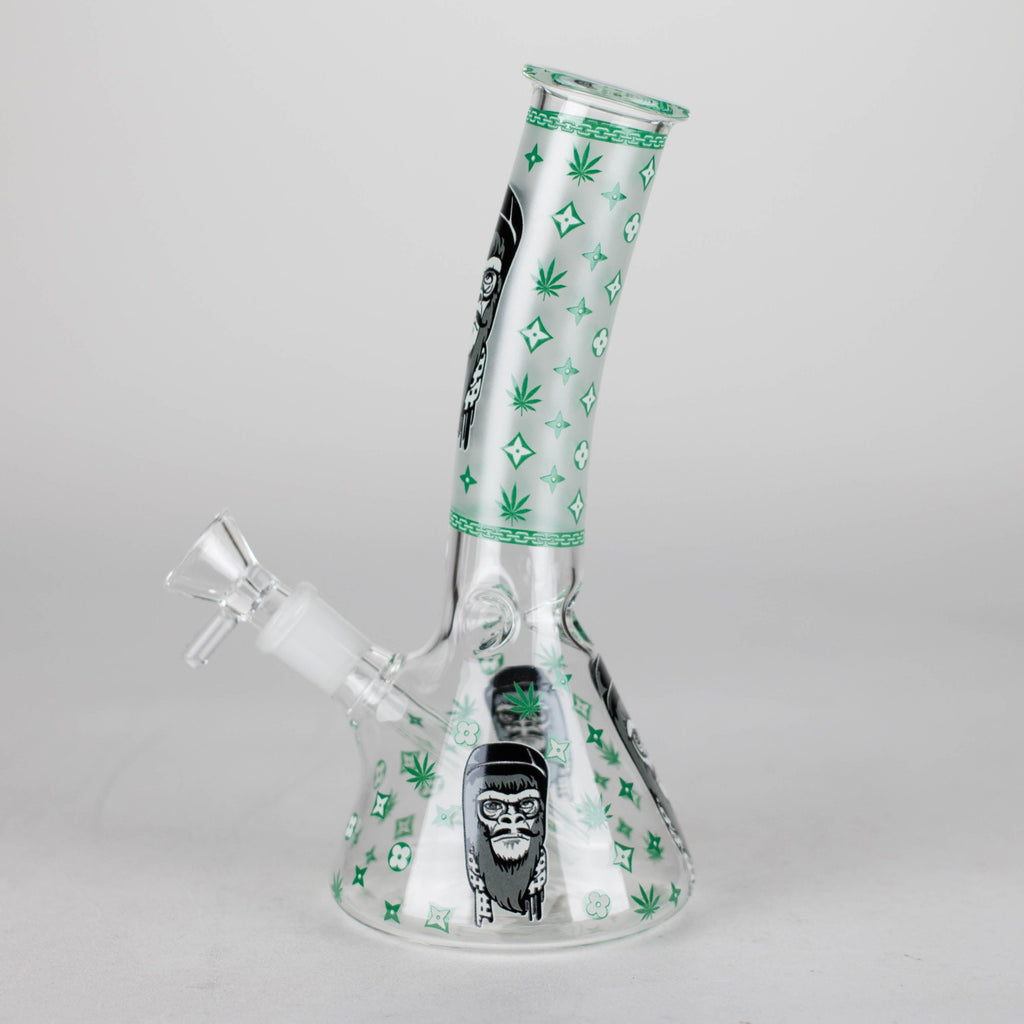 8.5" Gorilla Designs Glow In The Dark beaker bong In the Box [PIP301]