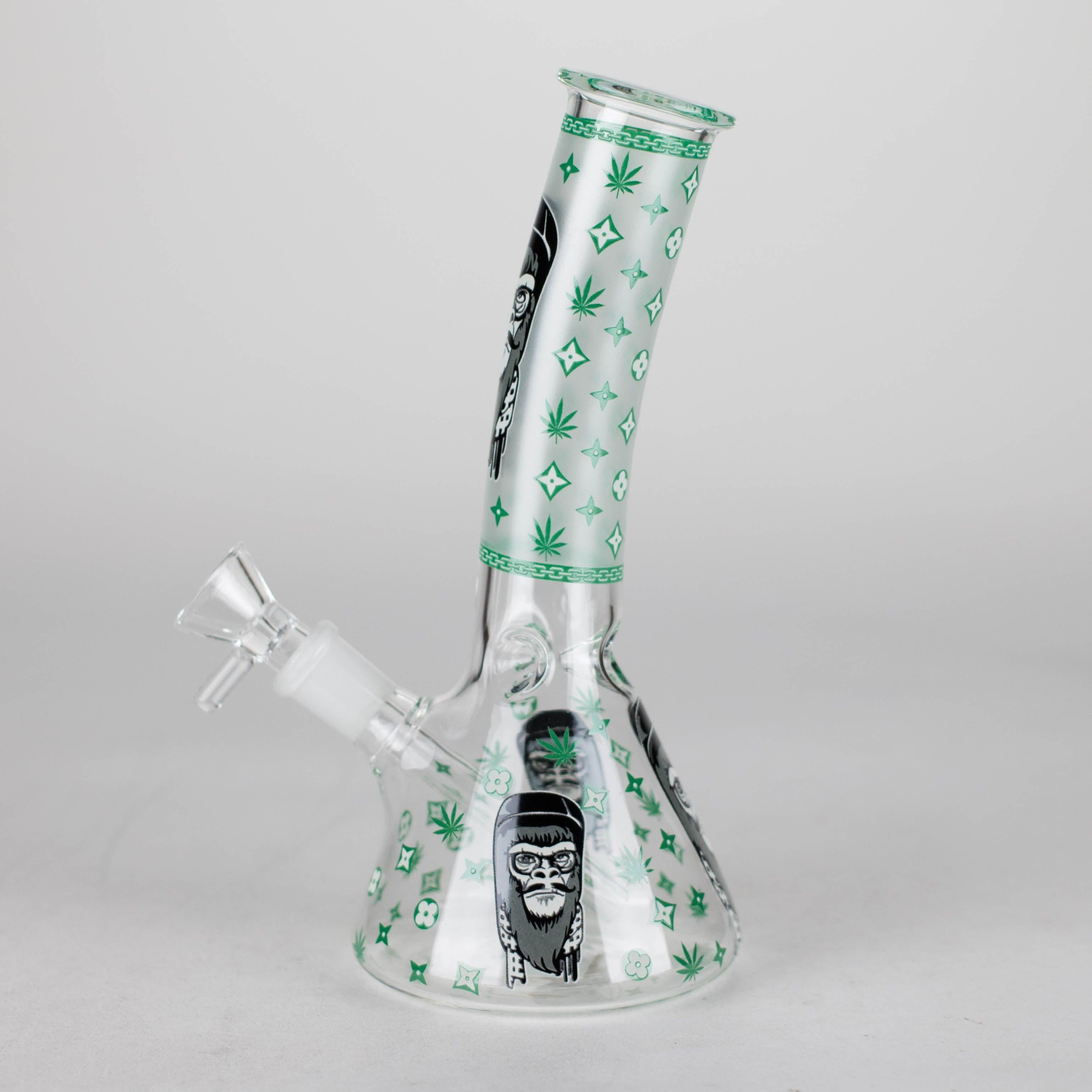 8.5" Gorilla Designs Glow In The Dark beaker bong In the Box [PIP301]