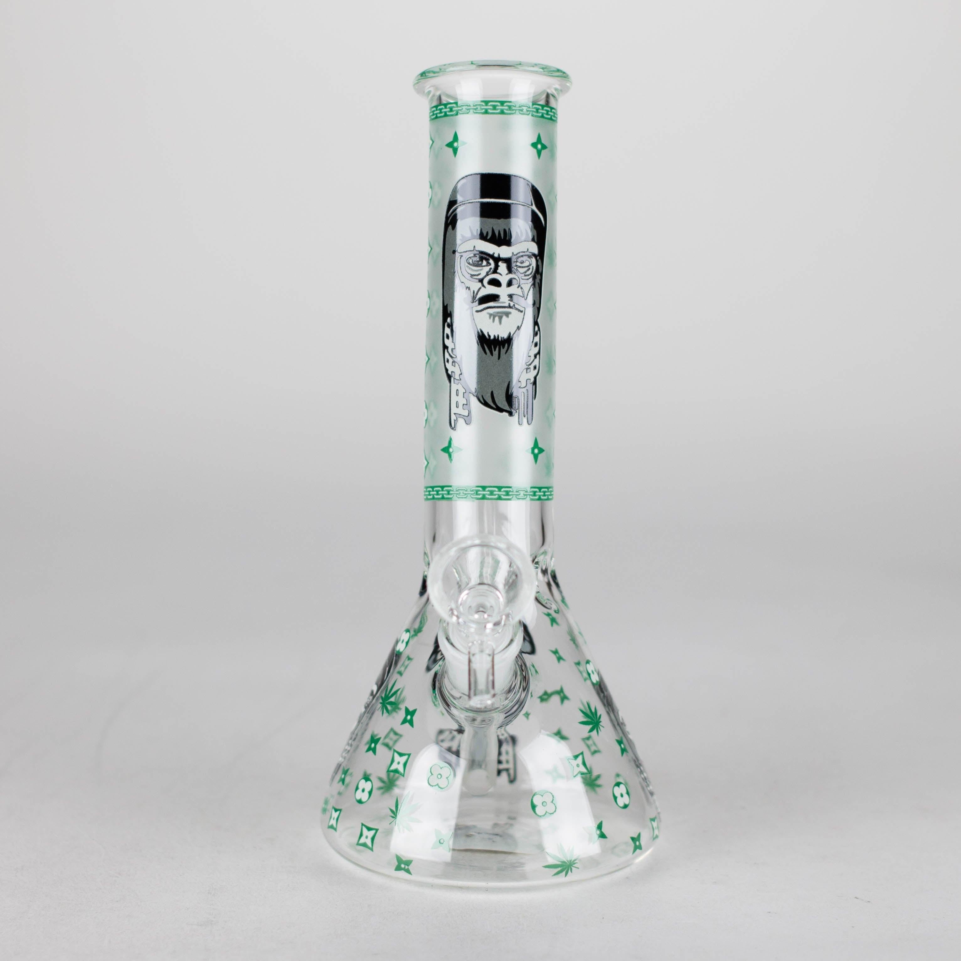 8.5" Gorilla Designs Glow In The Dark beaker bong In the Box [PIP301]