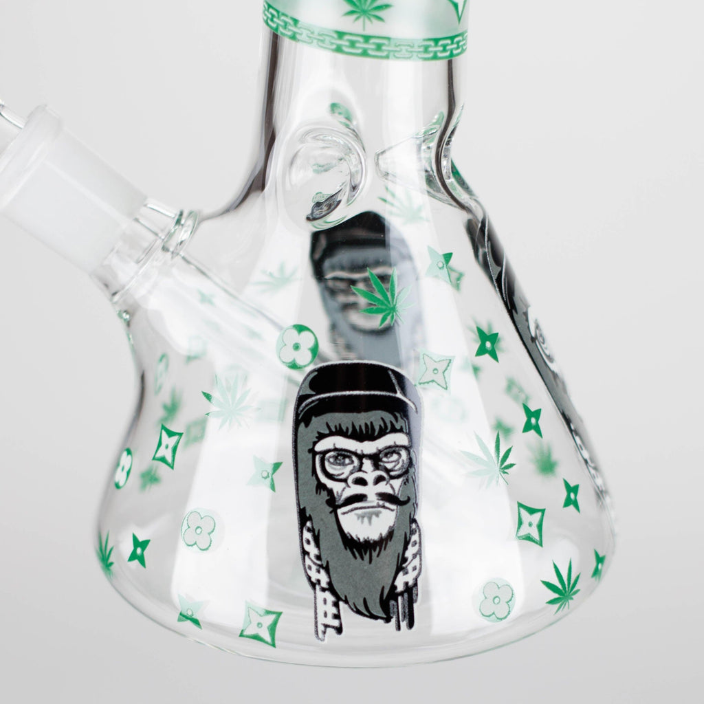 8.5" Gorilla Designs Glow In The Dark beaker bong In the Box [PIP301]