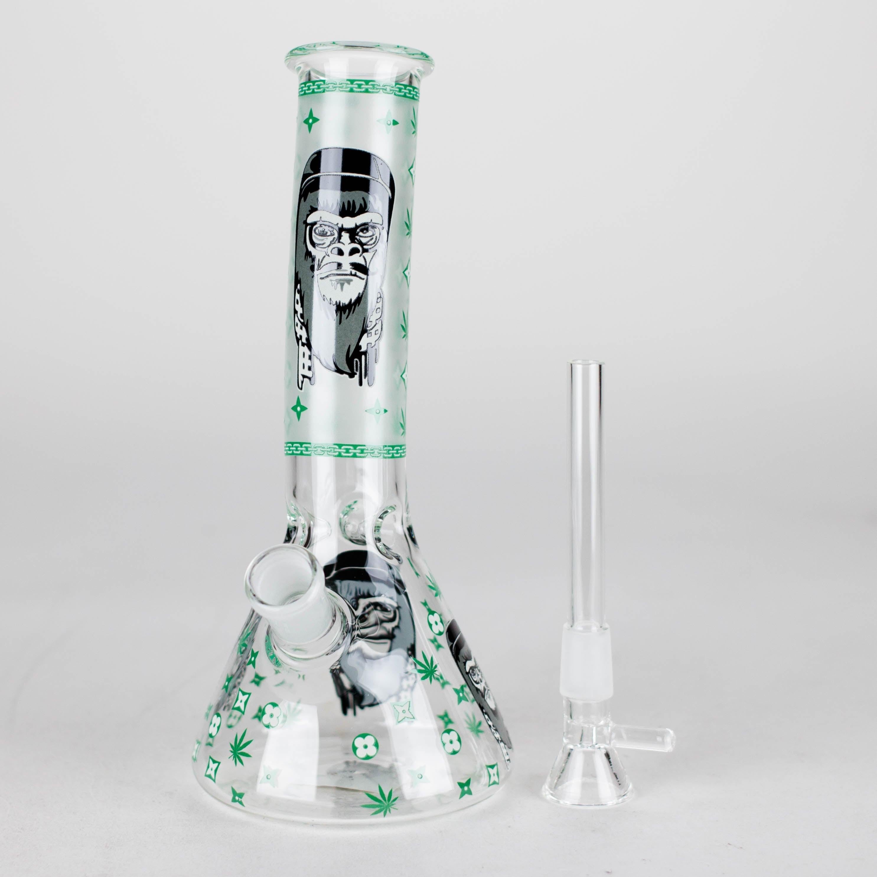8.5" Gorilla Designs Glow In The Dark beaker bong In the Box [PIP301]