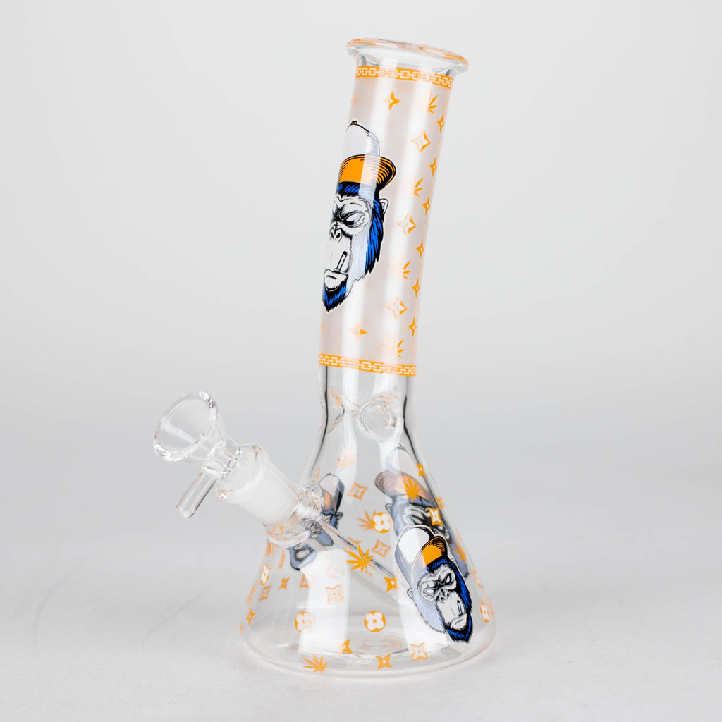 8.5" Gorilla Designs Glow In The Dark beaker bong In the Box [PIP301]