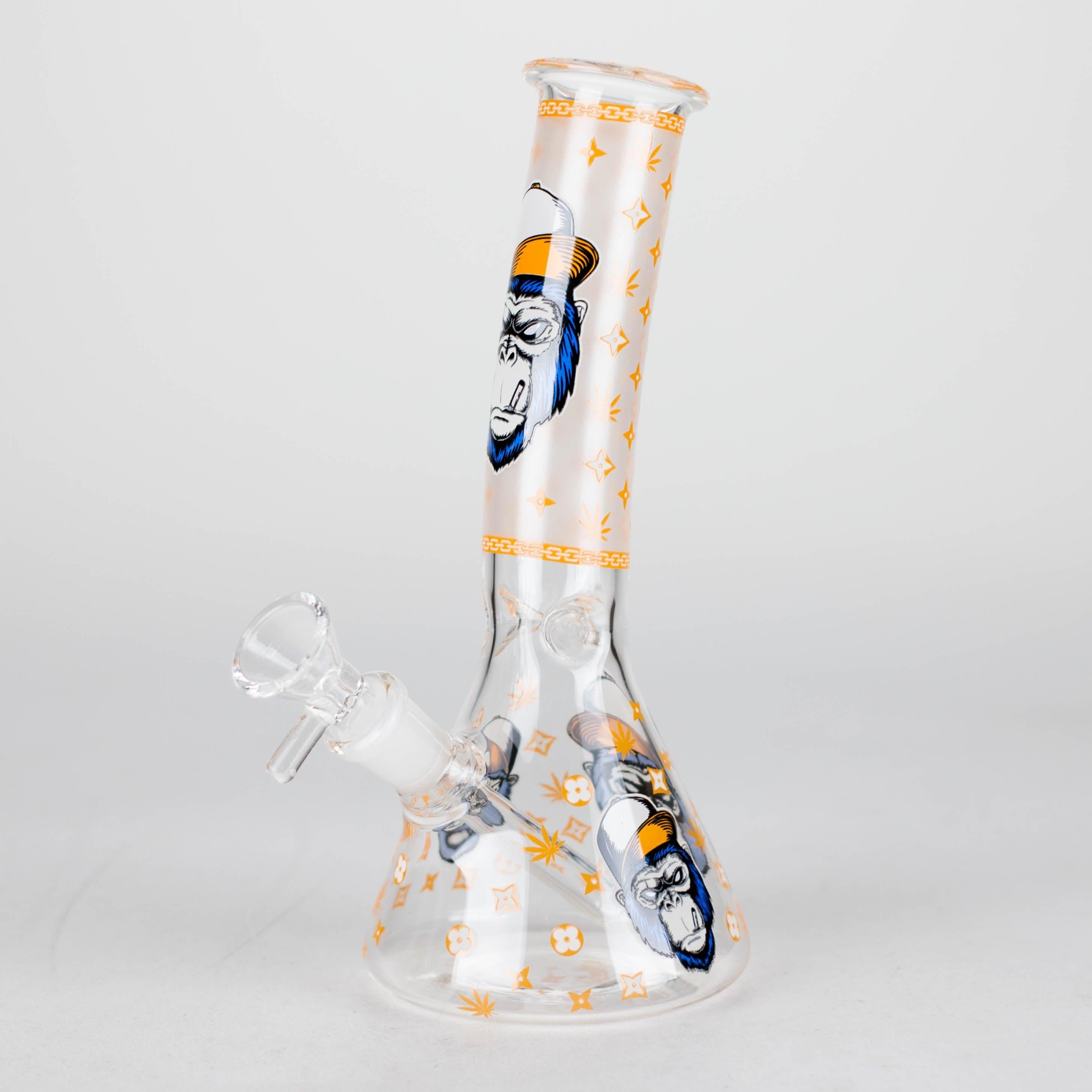 8.5" Gorilla Designs Glow In The Dark beaker bong In the Box [PIP301]