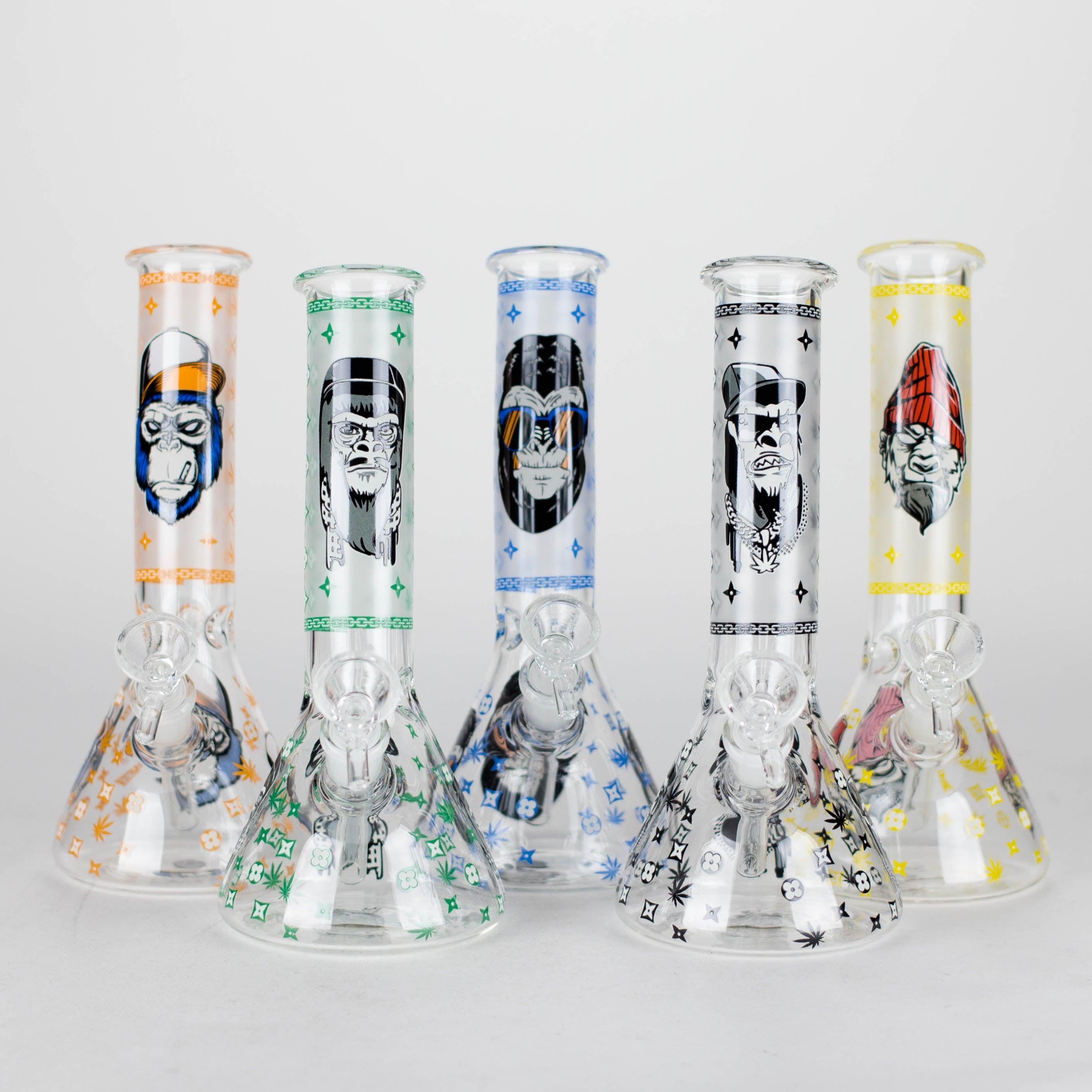 8.5" Gorilla Designs Glow In The Dark beaker bong In the Box [PIP301]