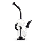 10" Dab Rig Recycler M14 - Black and Clear