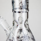 Karma | 14" Leaf Beaker Glow in the dark Glass Bong