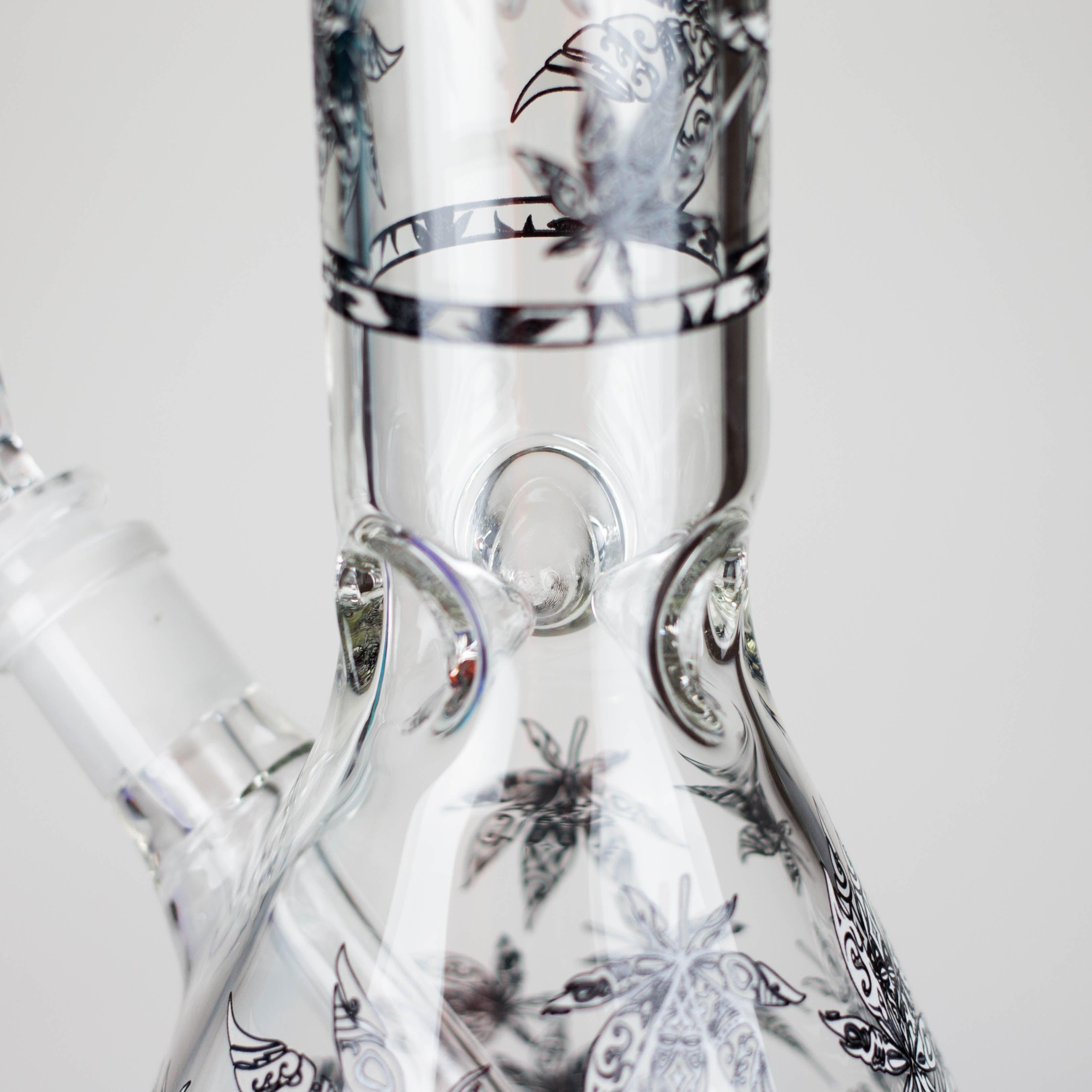 Karma | 14" Leaf Beaker Glow in the dark Glass Bong