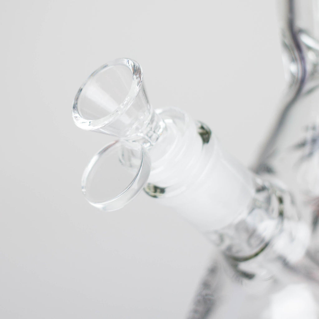 Karma | 14" Leaf Beaker Glow in the dark Glass Bong