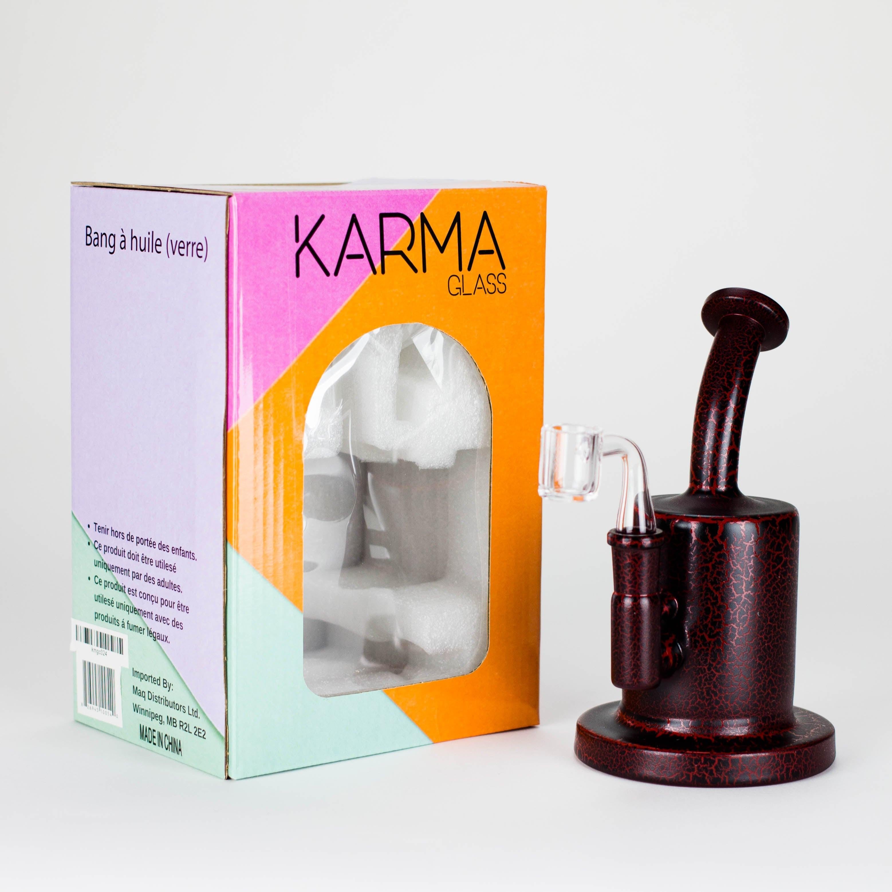 Karma | 6" Red Lightning Plated Inline Glass Dab Rig Secondary image