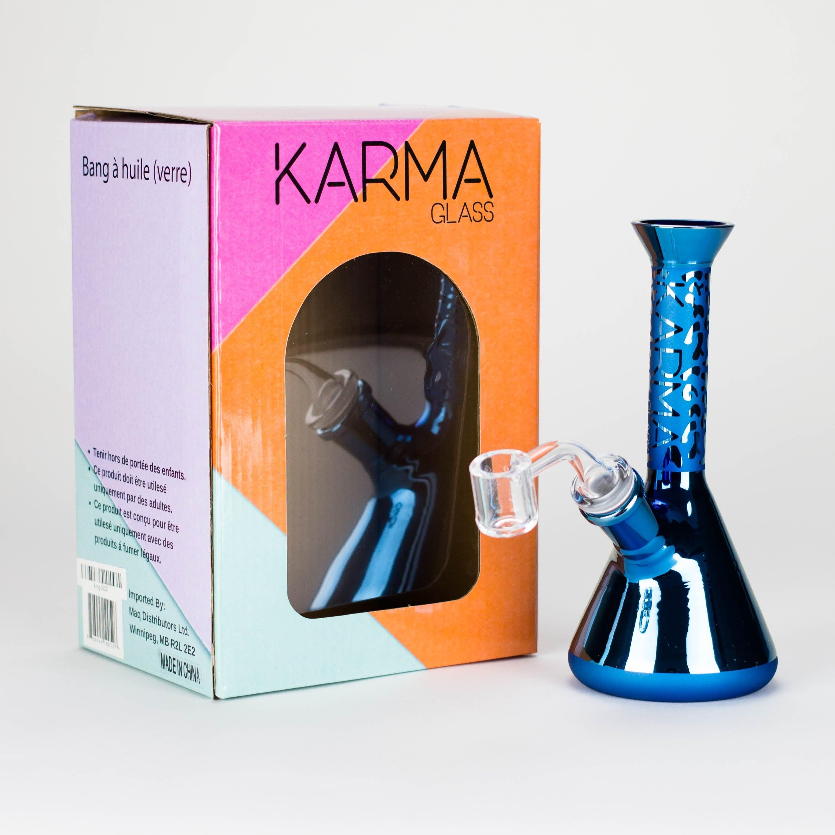Karma | 7" Metallic Sandblasted Beaker Glass Dab Rig Secondary image