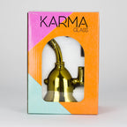 Karma | 6" Metallic Gold Kettle Glass Dab Rig