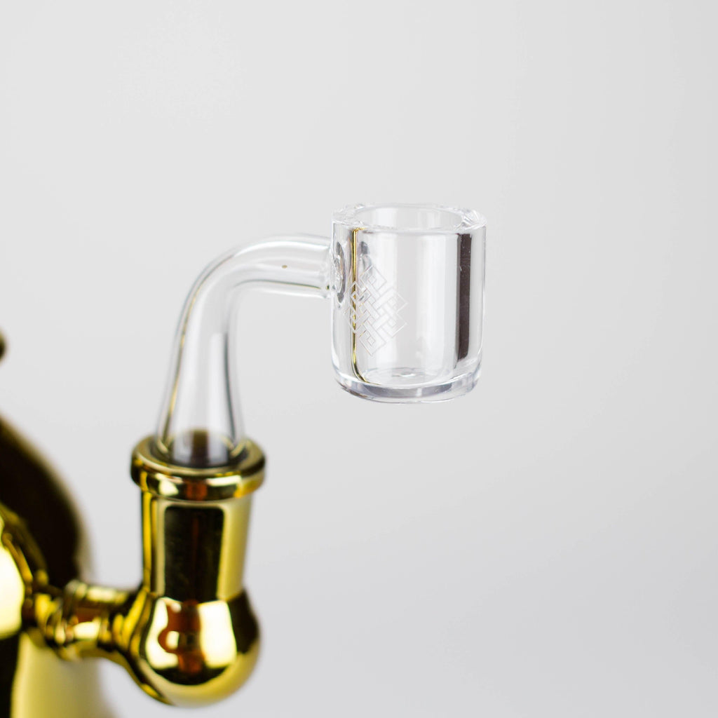 Karma | 6" Metallic Gold Kettle Glass Dab Rig