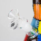 Karma | 9" Beaker Stitched Up Design Glass Bong