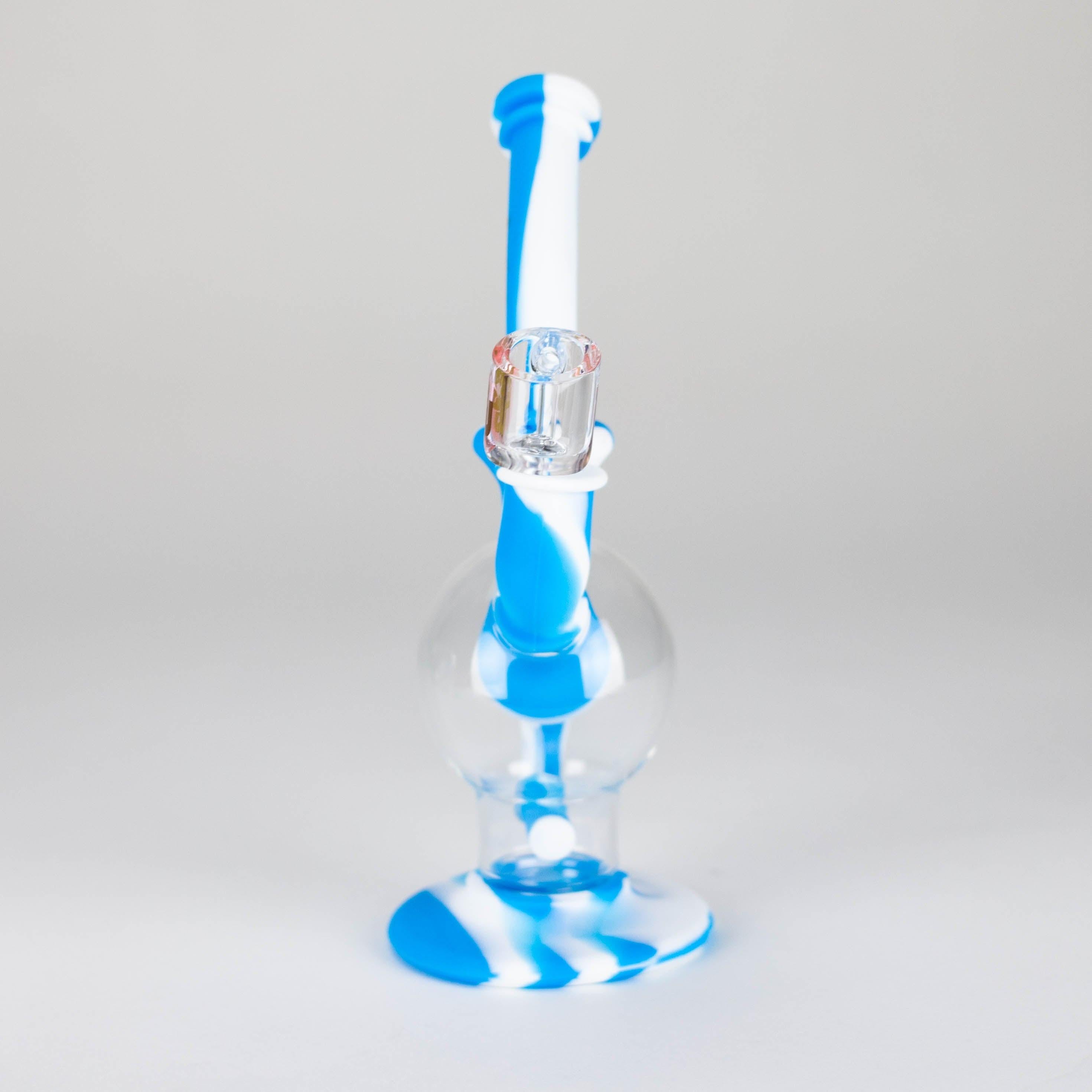 Dabware | Silicone Rig Platinum Global Incycler Rig (Blue/White)