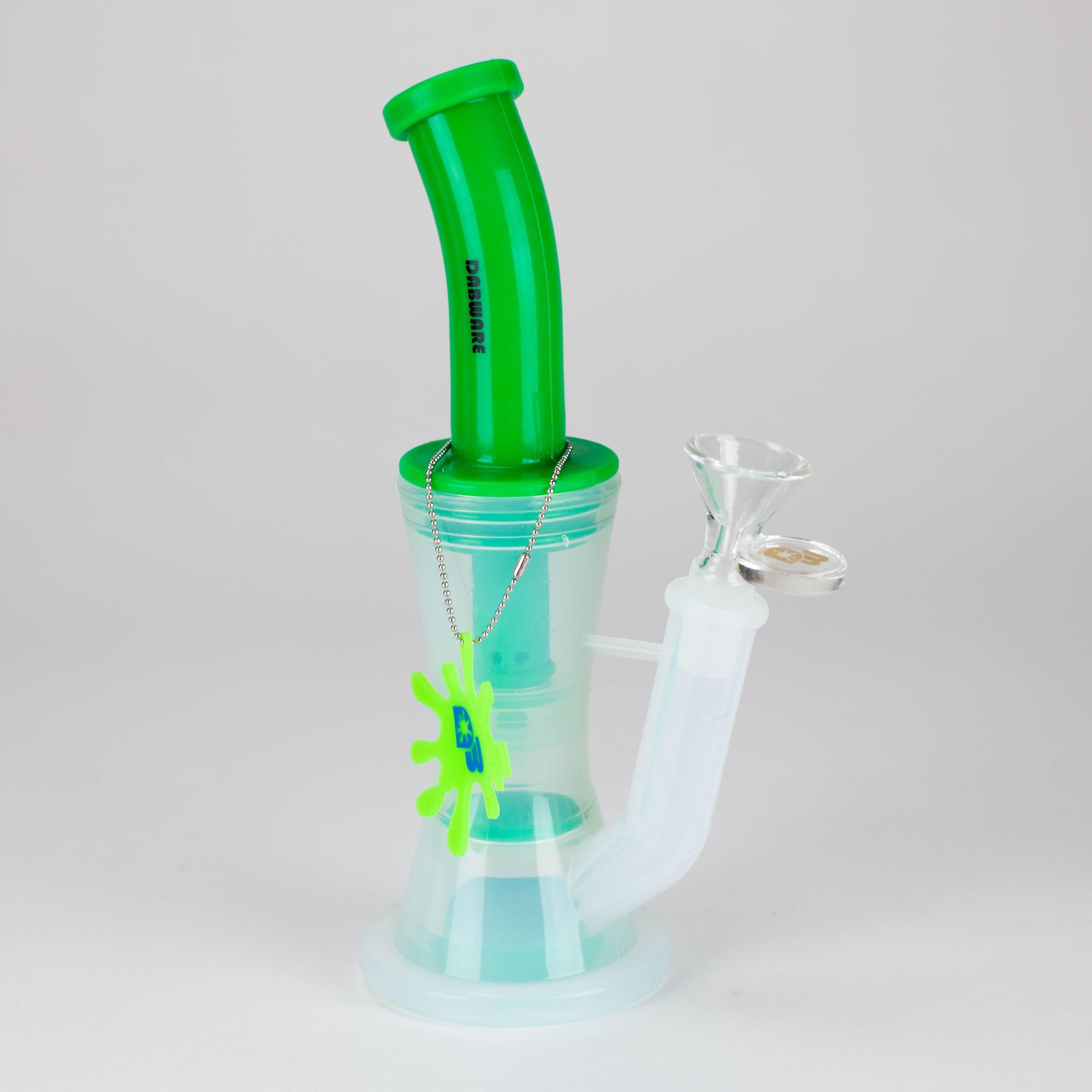 Dabware | Silicone Bubbler Platinum 10" Double Perc (Green)