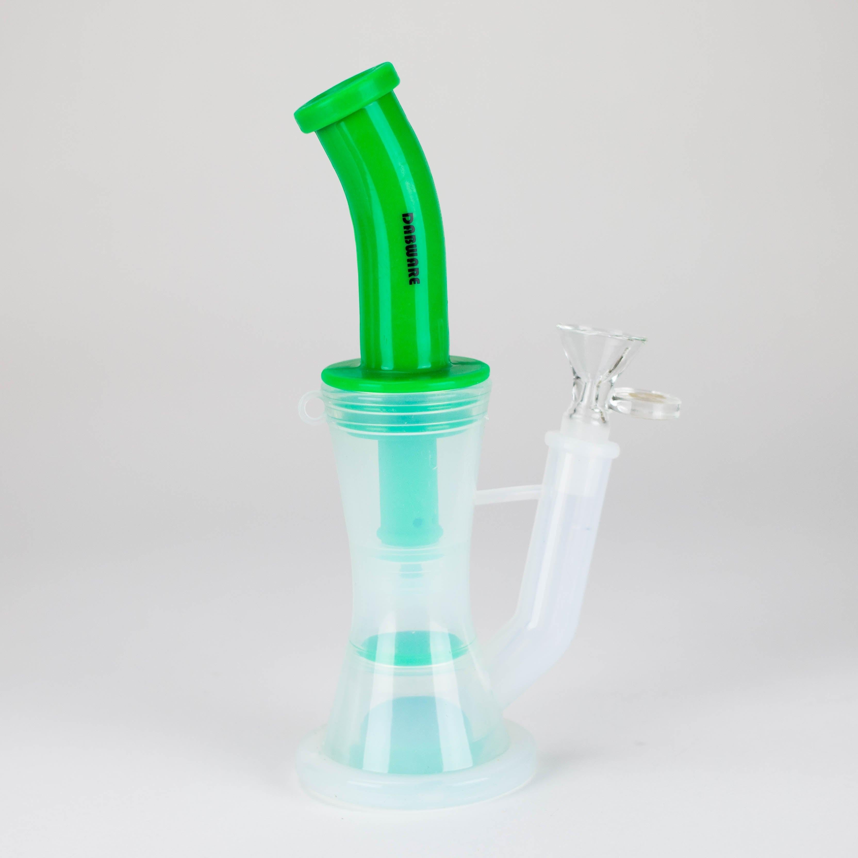 Dabware | Silicone Bubbler Platinum 10" Double Perc (Green)