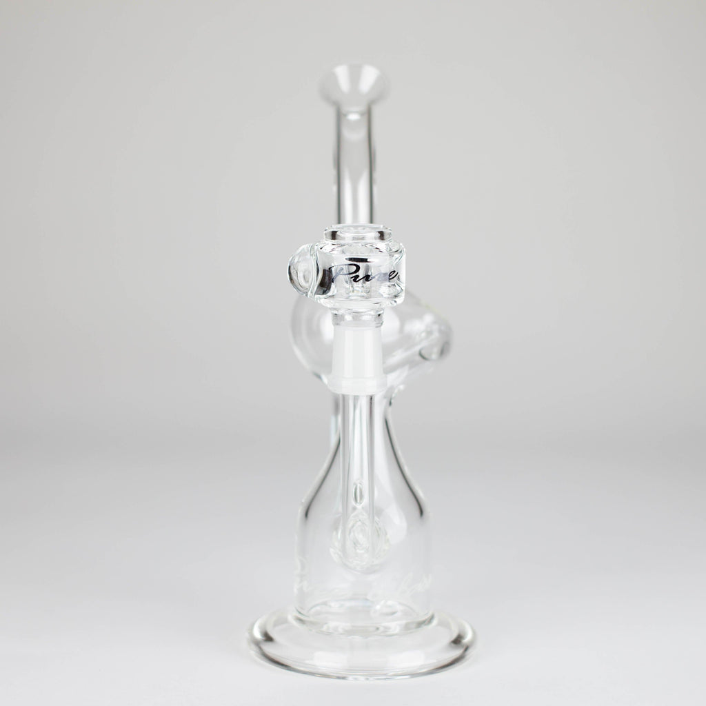 Pure Glass | 8" Infinity Recycler 2 - Flower and Dab