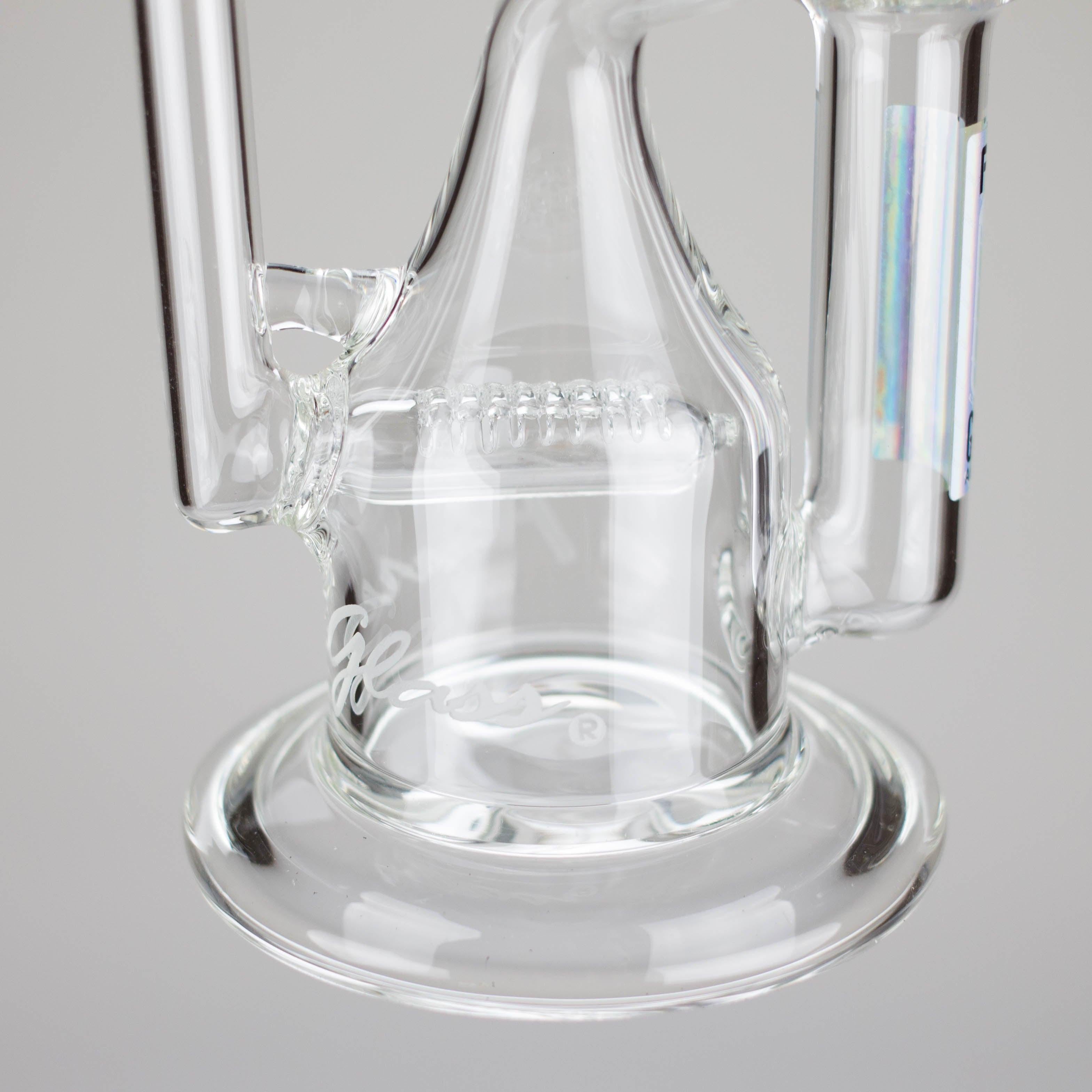 Pure Glass | 8" Infinity Recycler 2 - Flower and Dab