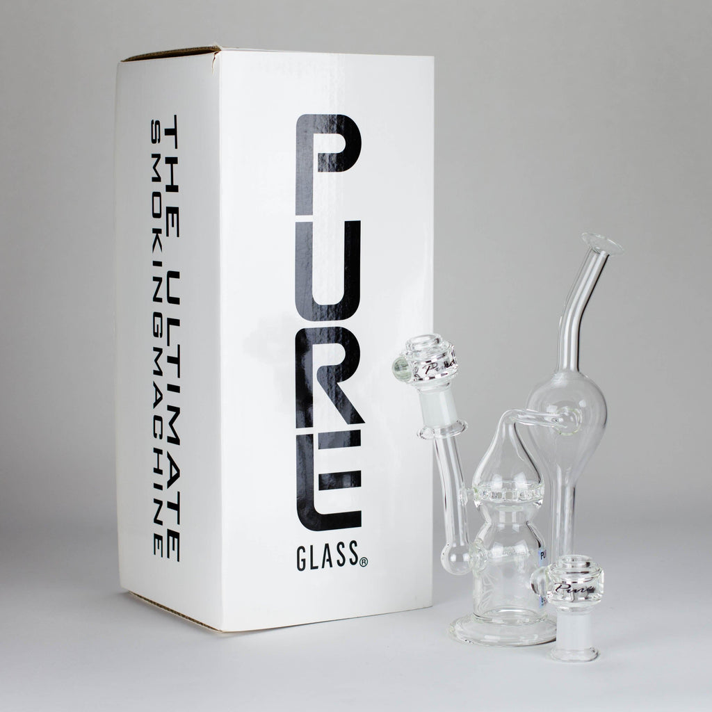 Pure Glass | 12" Infinity Recycler - Flower and Dab