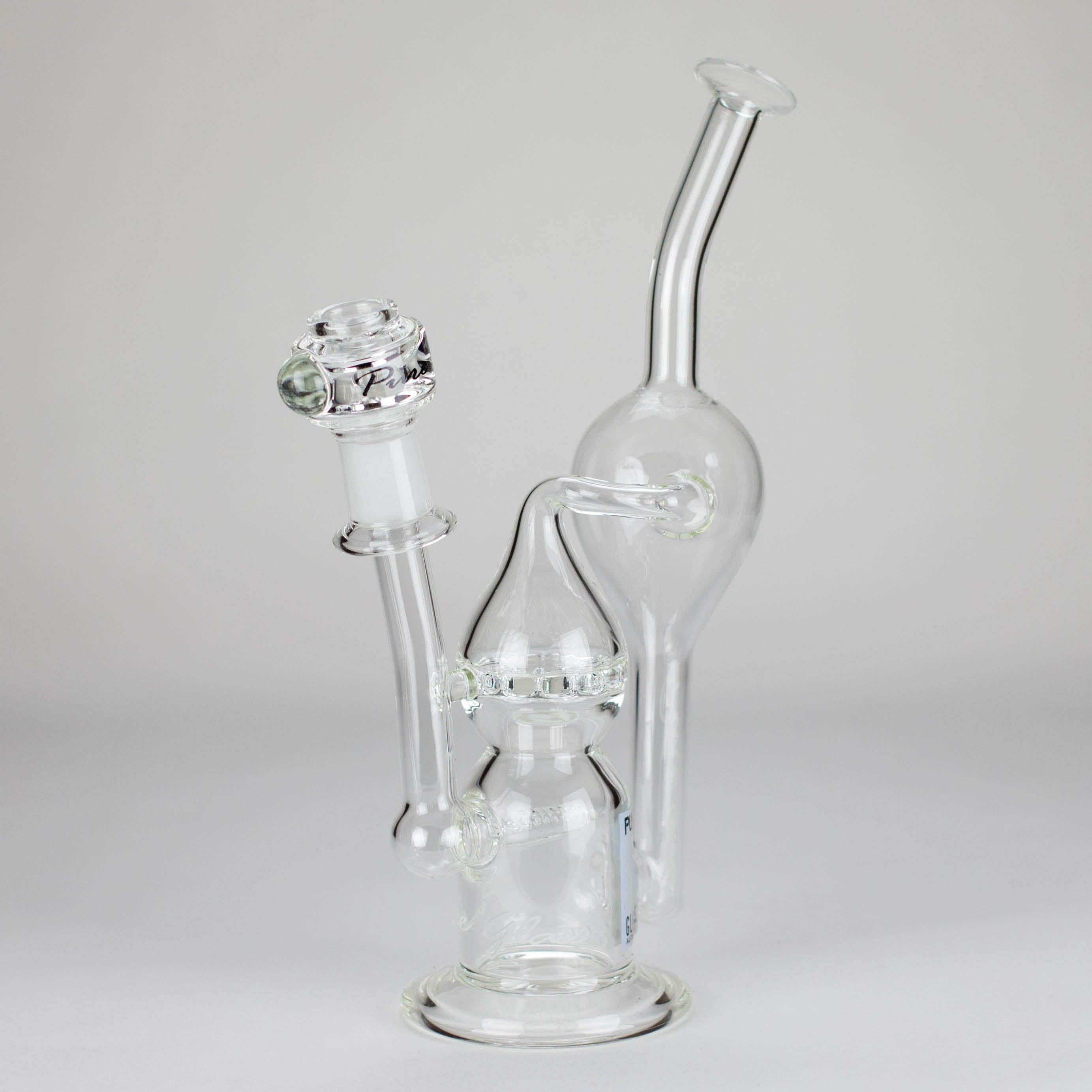 Pure Glass | 12" Infinity Recycler - Flower and Dab
