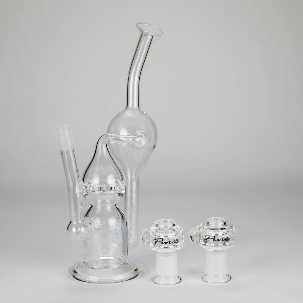 Pure Glass | 12" Infinity Recycler - Flower and Dab