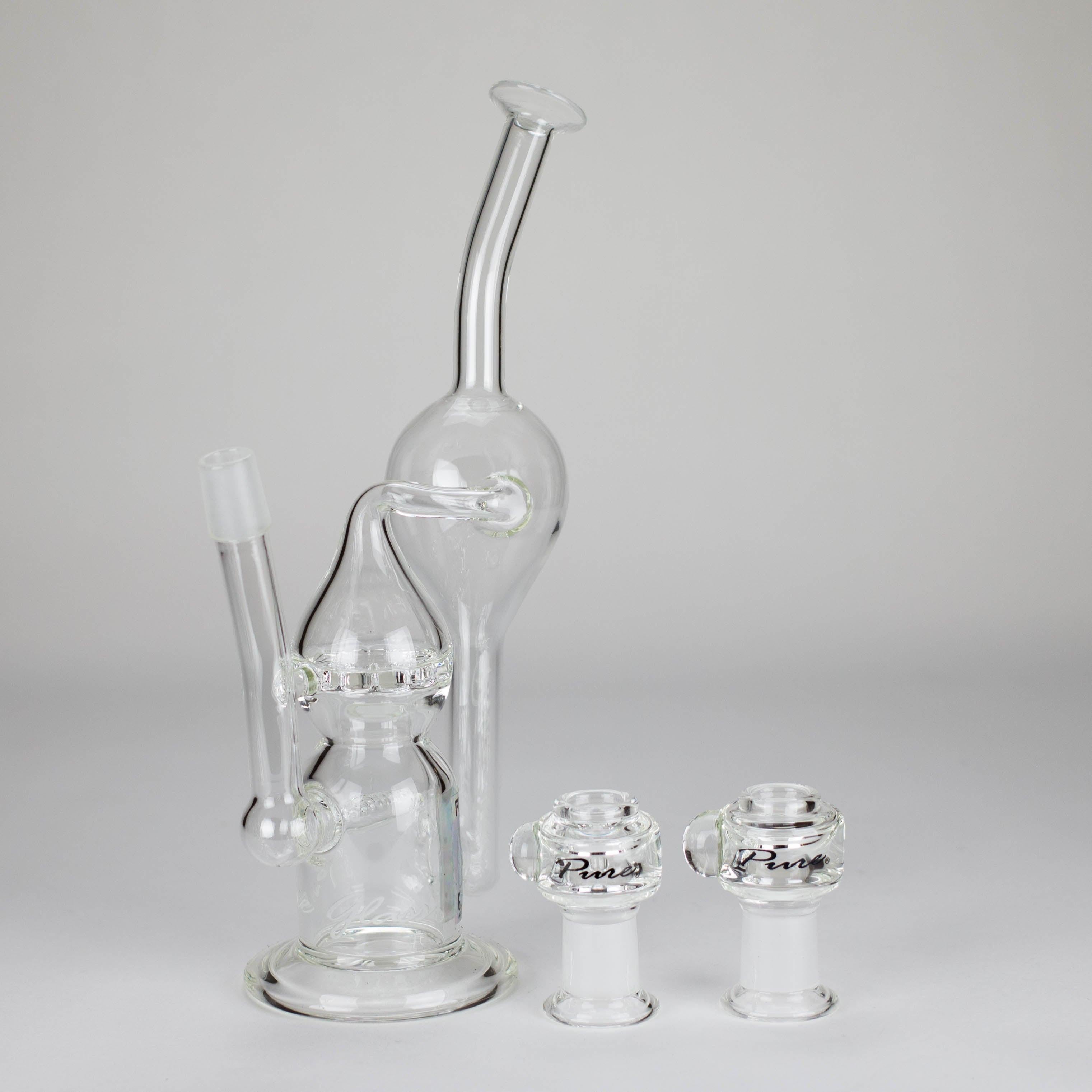 Pure Glass | 12" Infinity Recycler - Flower and Dab