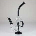 10" Dab Rig Recycler M14 - Black and Clear