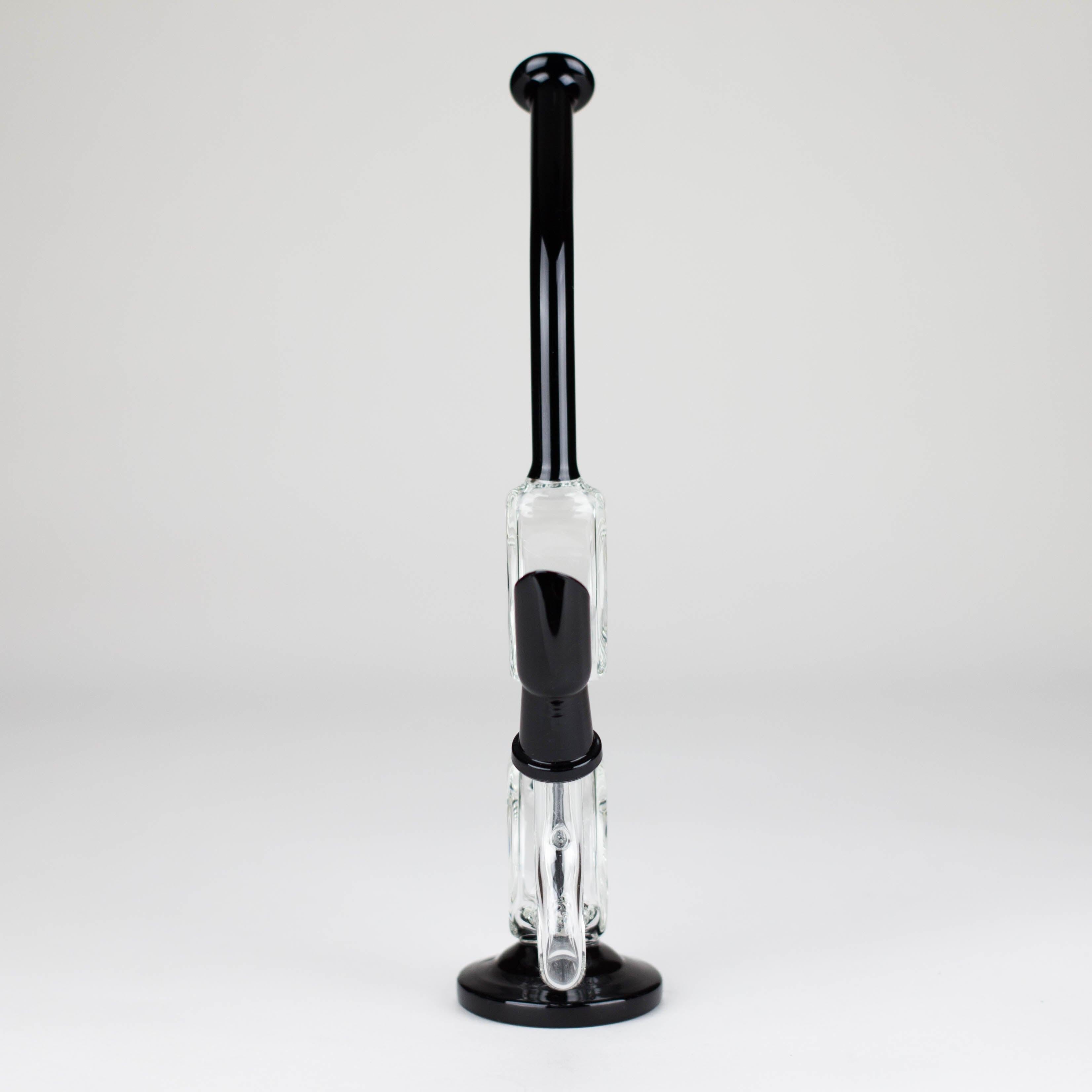 10" Dab Rig Recycler M14 - Black and Clear