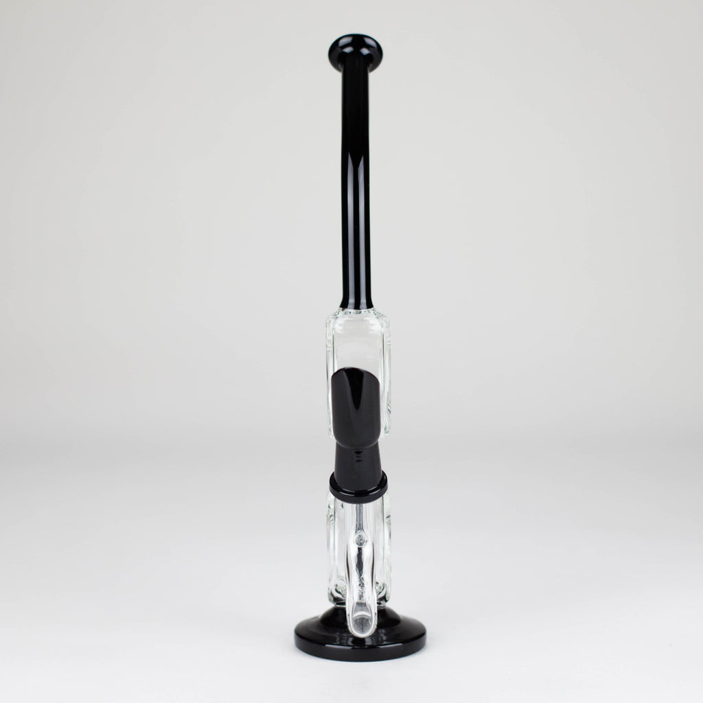 10" Dab Rig Recycler M14 - Black and Clear