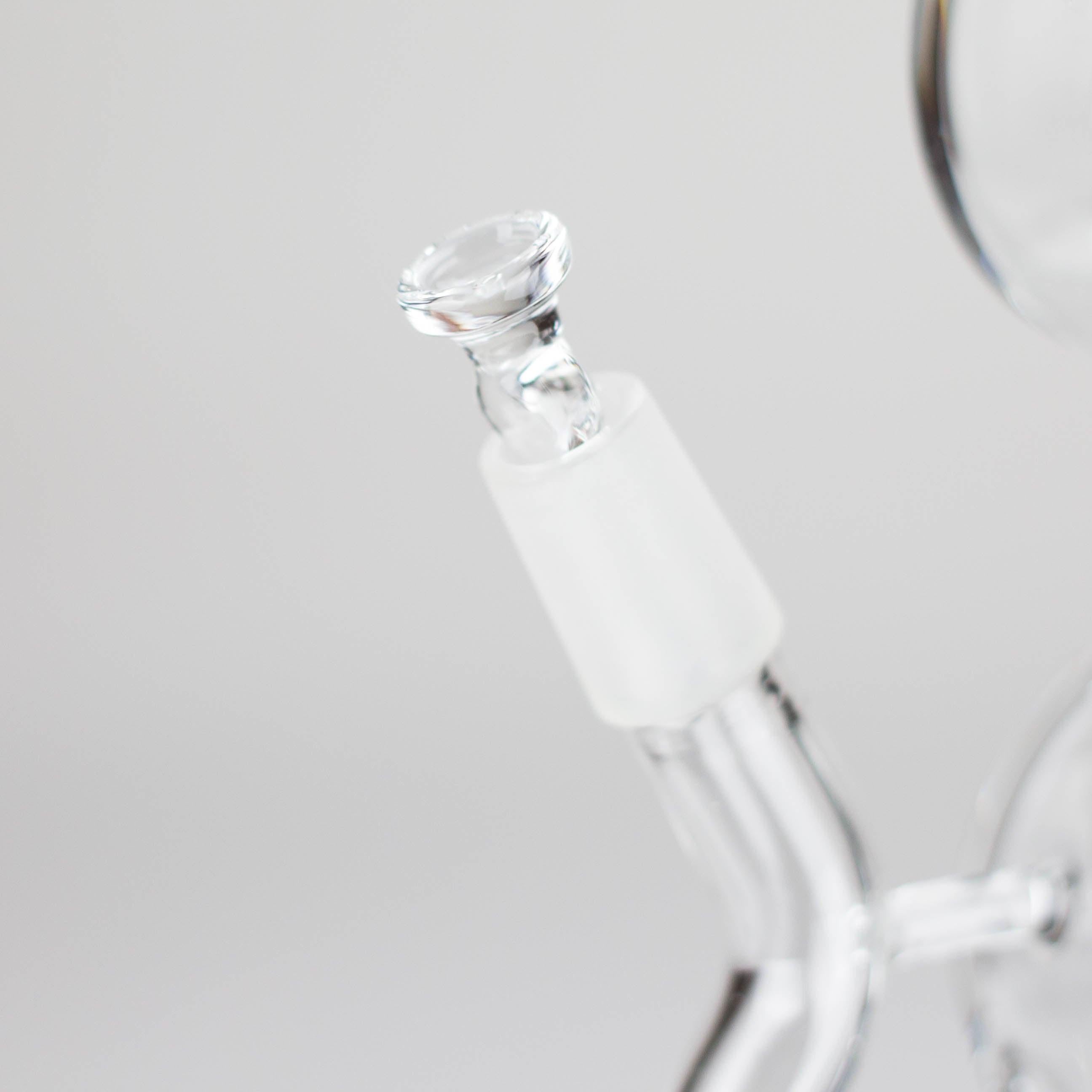 10" Dab Rig Recycler M14 - Black and Clear