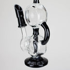 10" Dab Rig Recycler M14 - Black and Clear