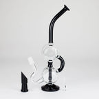 10" Dab Rig Recycler M14 - Black and Clear