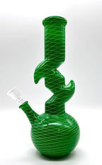 9.5" Zig-zag Designed Bong - Assorted Color [PIP651]