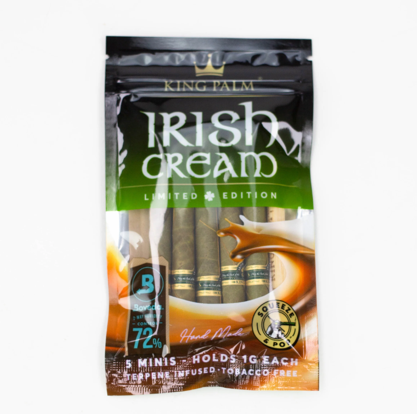 King Palm | Irish Cream 5 Mini Hand-Rolled with flavor tips Pack of 15 [SMK982] Secondary image