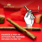 King Palm | Irish Cream 5 Mini Hand-Rolled with flavor tips Pack of 15 [SMK982]