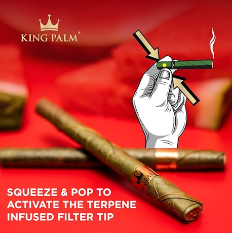 King Palm | Mini Hand-Rolled with flavor tips - 20 pouches Display [SMK983]