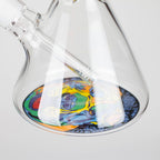 14" 7 mm Glass Bong With Dog Design