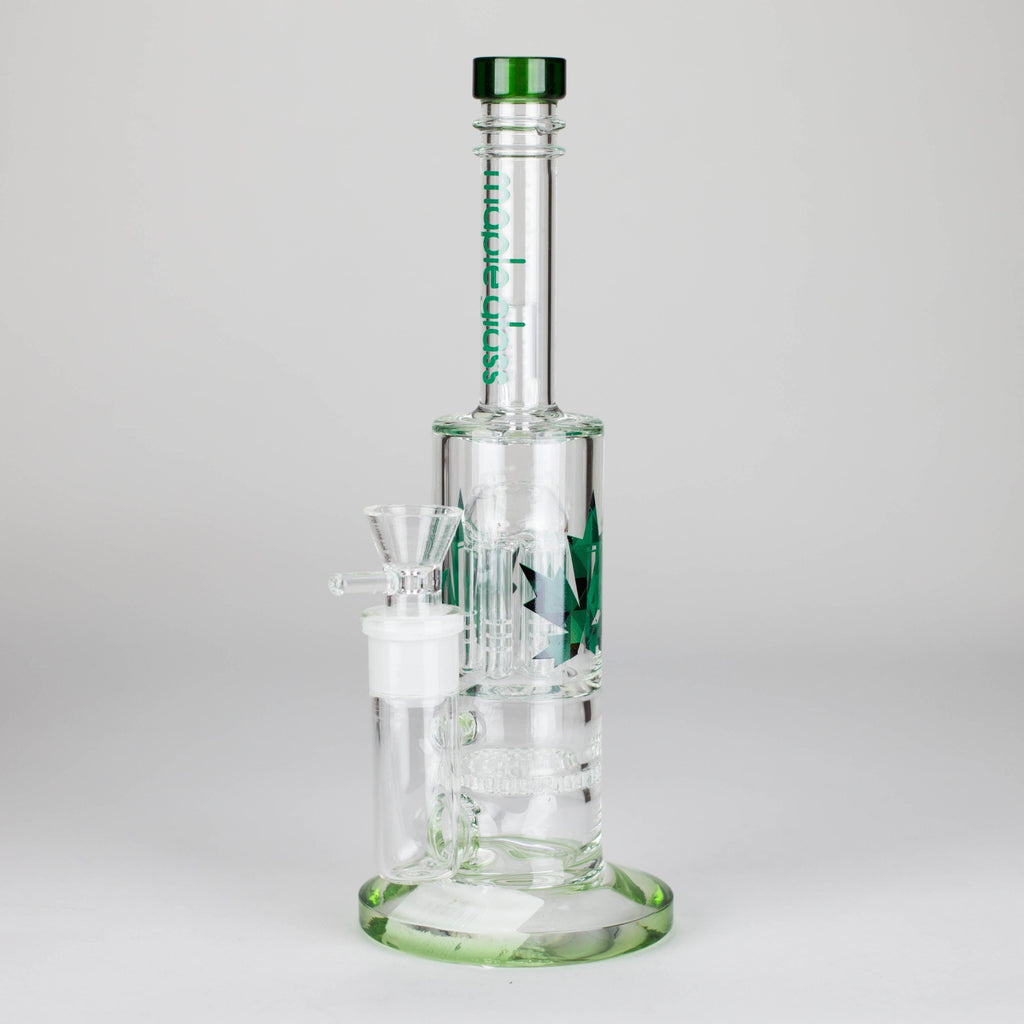 Maple Glass | 12" Honey Comb With Tree Percolator And Splash Guard Bong