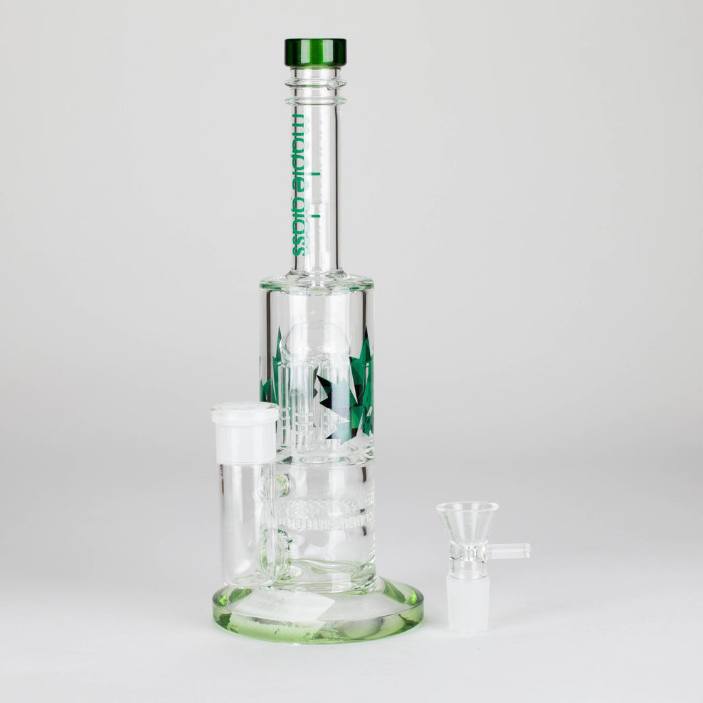 Maple Glass | 12" Honey Comb With Tree Percolator And Splash Guard Bong