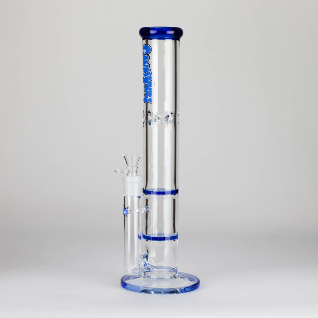 Ganjavibes | Honeycomb 18 Inches Two Disk Percolator Glass Bong By Irie Vibes Series