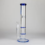 Ganjavibes | Honeycomb 18 Inches Two Disk Percolator Glass Bong By Irie Vibes Series