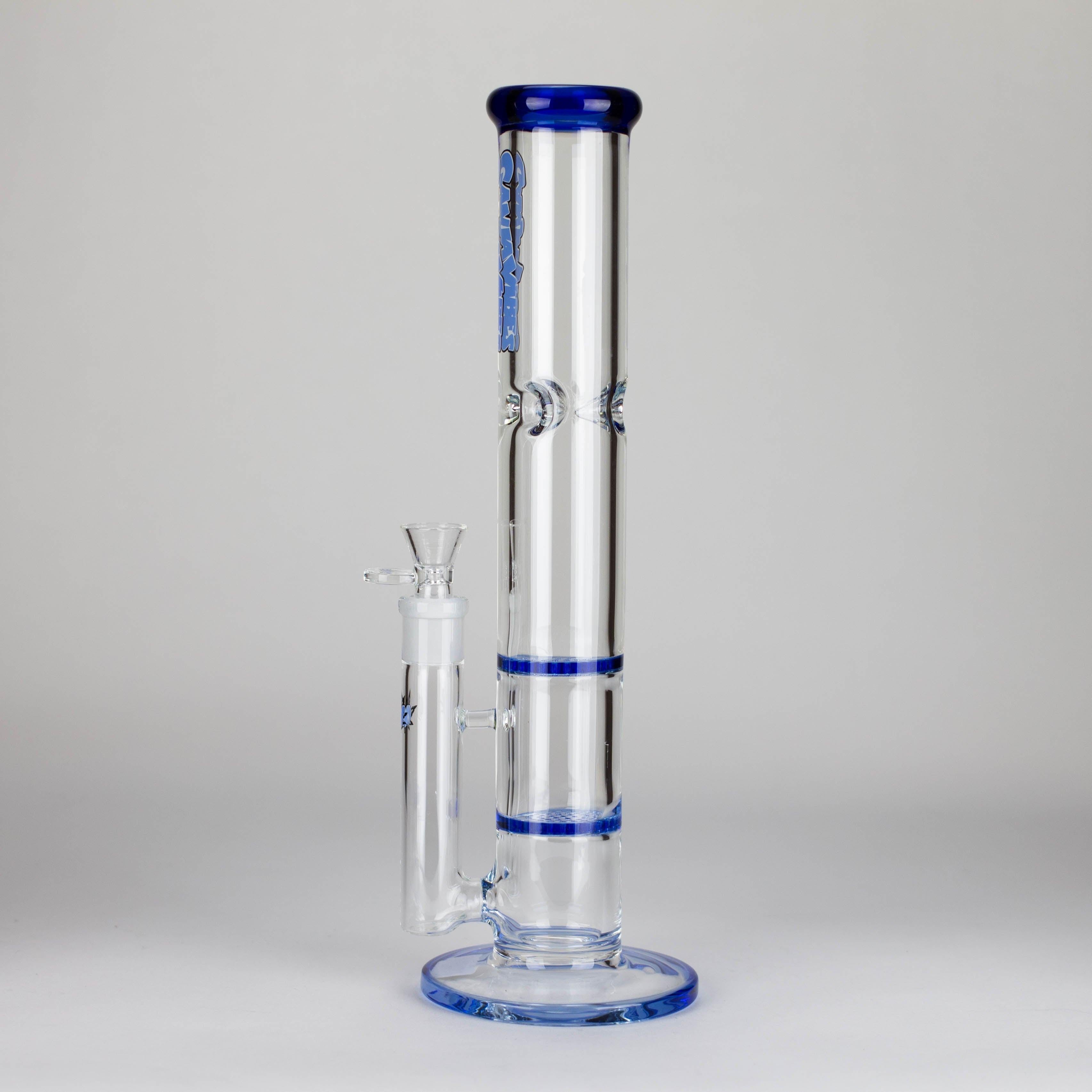 Ganjavibes | Honeycomb 18 Inches Two Disk Percolator Glass Bong By Irie Vibes Series