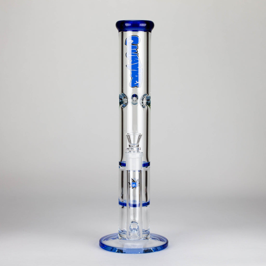 Ganjavibes | Honeycomb 18 Inches Two Disk Percolator Glass Bong By Irie Vibes Series