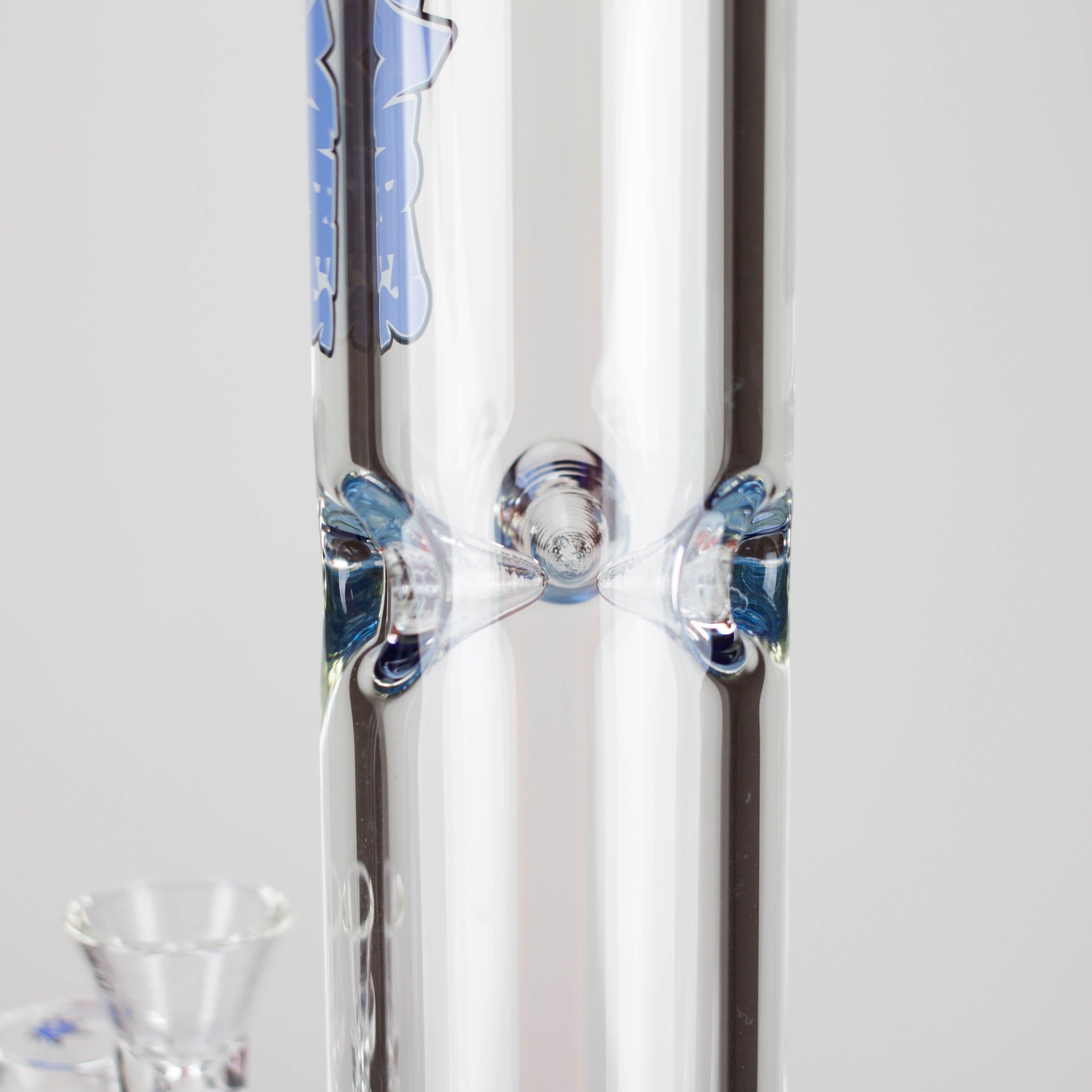 Ganjavibes | Honeycomb 18 Inches Two Disk Percolator Glass Bong By Irie Vibes Series