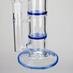 Ganjavibes | Honeycomb 18 Inches Two Disk Percolator Glass Bong By Irie Vibes Series