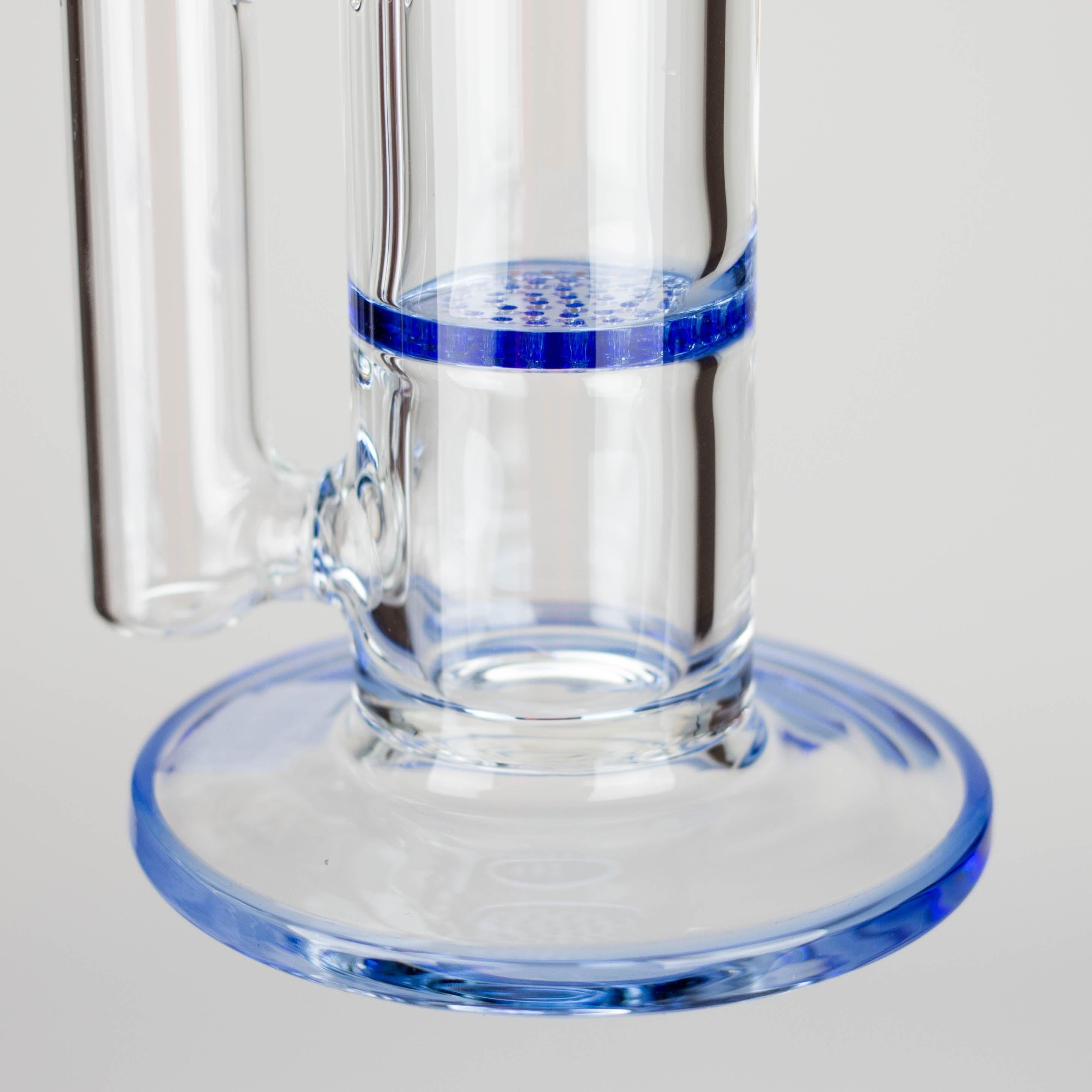 Ganjavibes | Honeycomb 18 Inches Two Disk Percolator Glass Bong By Irie Vibes Series